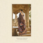Brown Gajji Silk Gota With Minakari Work Saree With Unstitched Blouse - Norita Gajri