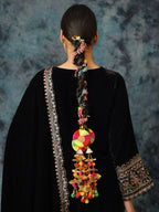 Ruby Raang Golden Work Parandi - Distacart