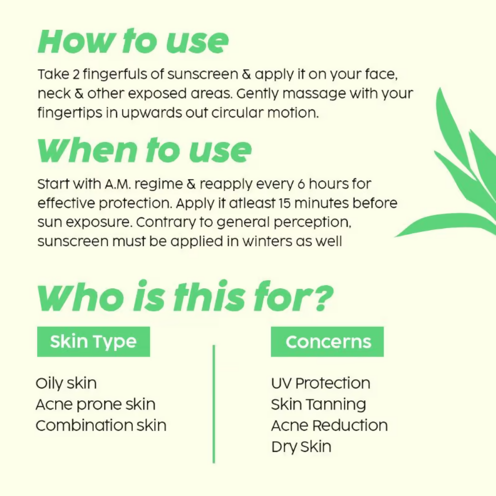 PLIX The Plant Fix 0.1% Salicylic Acid Jamun Mattifying Lightweight Sunscreen SPF50+ PA+++ UVA, UVB Shield