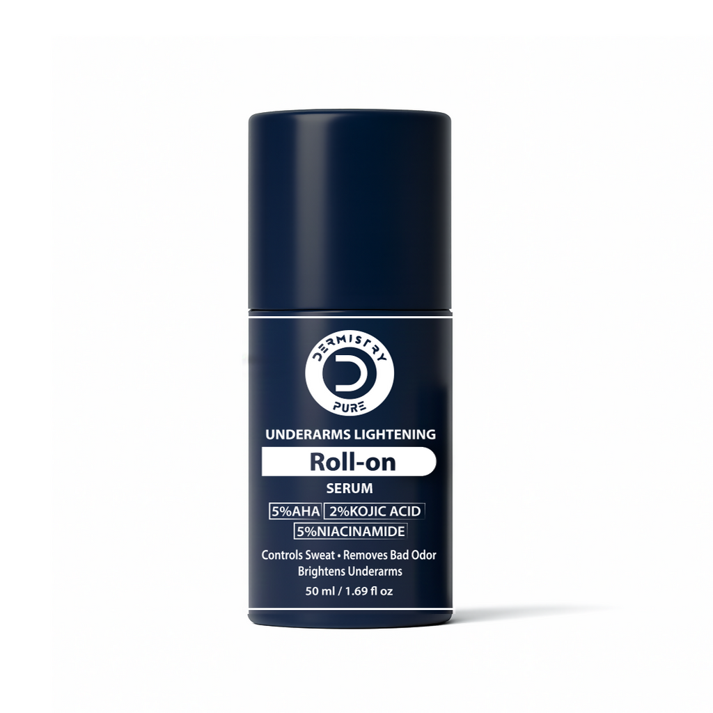 Dermistry AHA Kojic Acid Licorice Niacinamide Underarms Lightening Deodorant Roll On Serum Dark Spots Pigmentation - Distacart