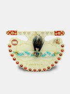 NVR Women & Men Set of 2 Blue Krishna Pearl Bhaiya Bhabhi Rakhi With Roli Chawal & Chocolate - Distacart