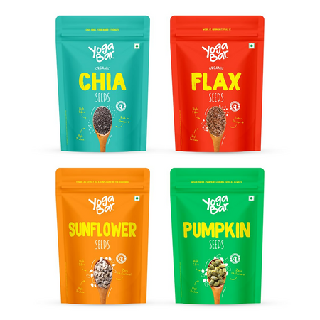 Yoga Bar Seeds Combo – Chia, Flax, Sunflower & Pumpkin Seeds