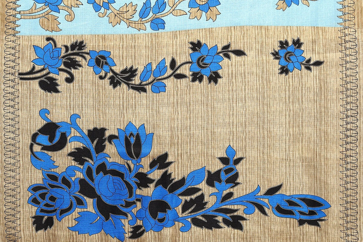 Vamika blue Printed Art Silk Saree