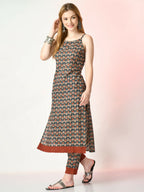 Myshka Women's Multi Printed Kurta With Trousers