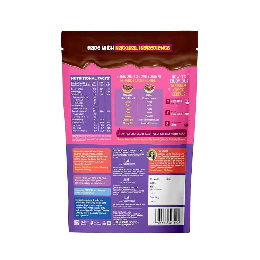 Yoga Bar Multigrain Choco Cereal - Distacart