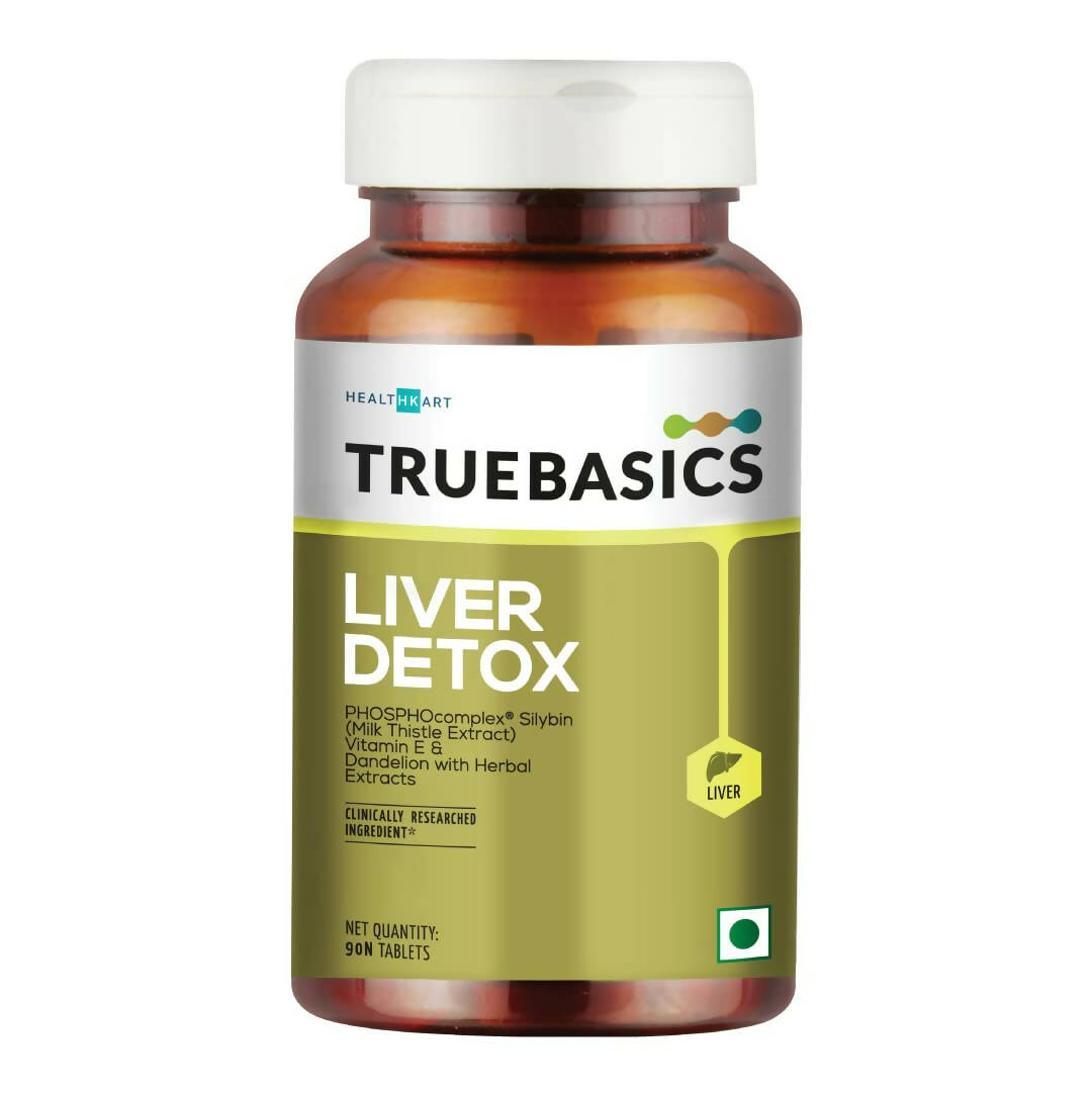TrueBasics Liver Detox Tablets with Milk Thistle Extract, Dandelion, & Vitamin E - Distacart