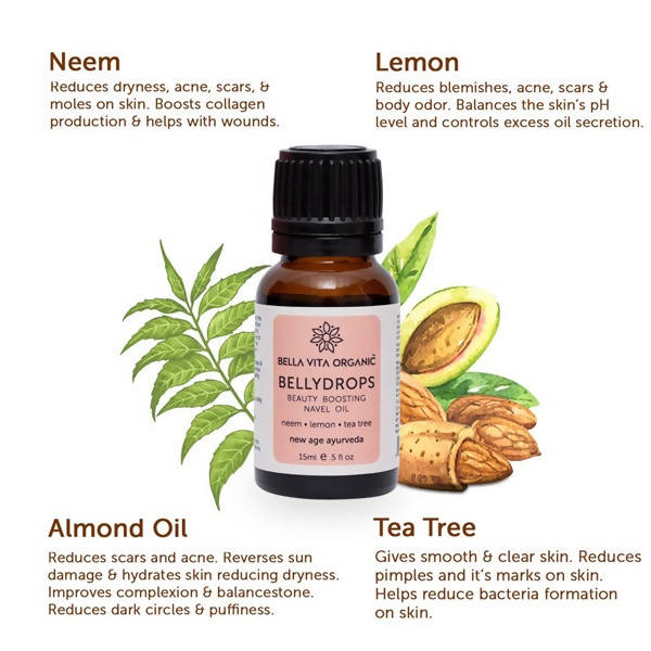 Bella Vita Organic Belly Drops Beauty Boosting Navel Oil