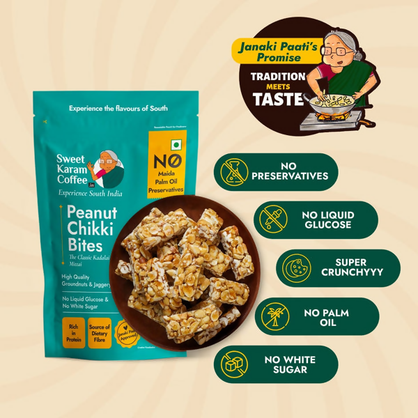 Sweet Karam Coffee Peanut Chikki (Zero White Sugar) - Distacart