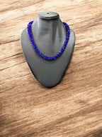 Inhanns Noor-E-Jalwa – Handmade Crystal Bead Necklace -Adjustable - Blue Only Necklace