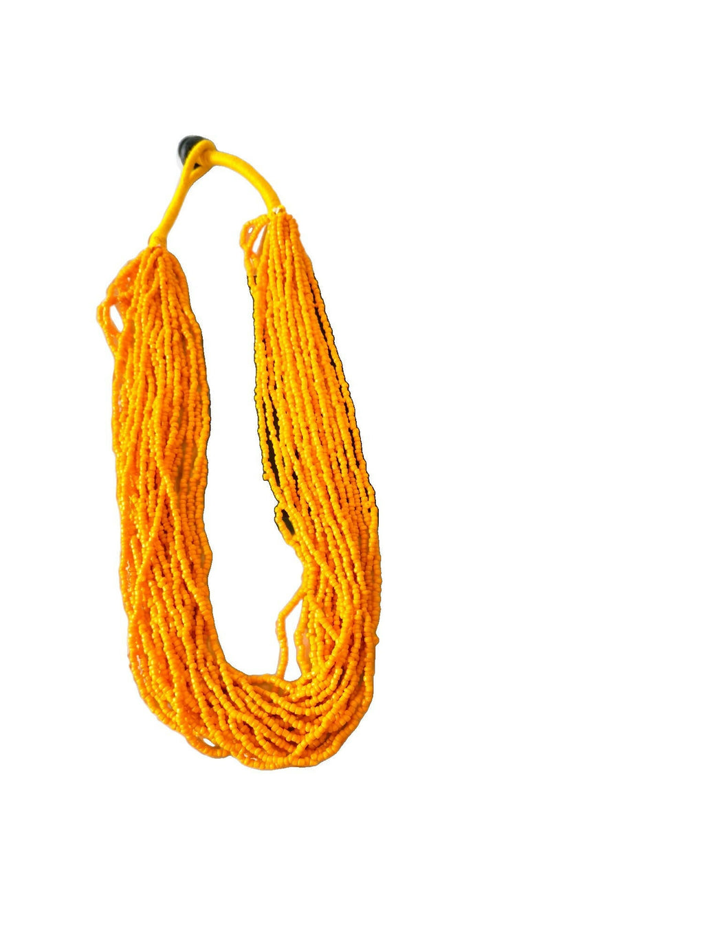 Inhanns Handmade Beaded Multilayer Necklace, 20 Layers - Yellow