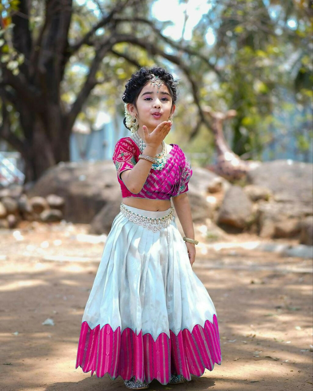 Jyoti Fashion Classy Wine Heavy Chenille Sequins Embroidered Kids Lehenga Choli Set