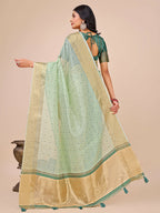 Shree Shyam Fashion Florance Olive Green Organza Saree