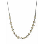 Kundan and Diamond Neckpiece (Silver) - Ruby Raang