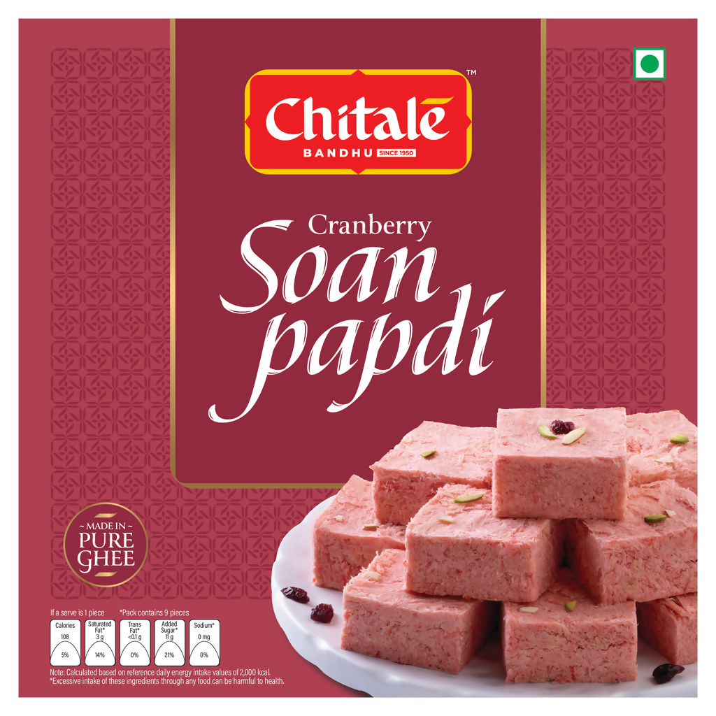 Chitale Bandhu Soan Papdi Cranberry - Distacart
