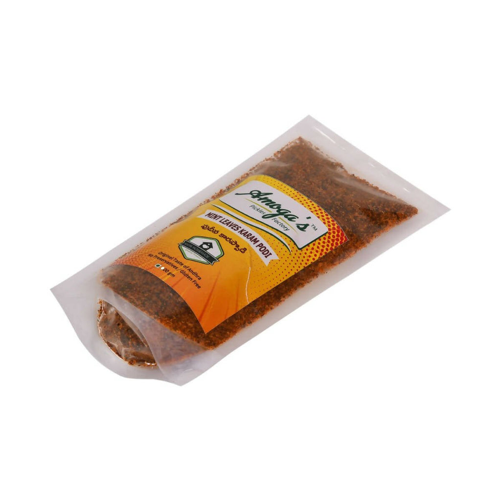 Amoga's Pickles Factory Mint Leaves Karam Podi - Distacart