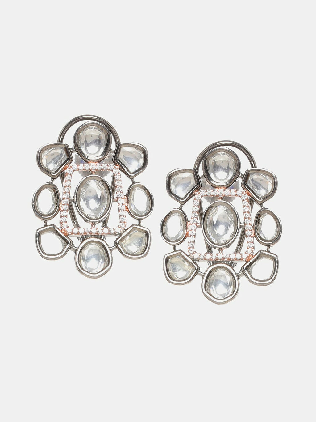Stone Neckpiece with Studs- Ruby Raang