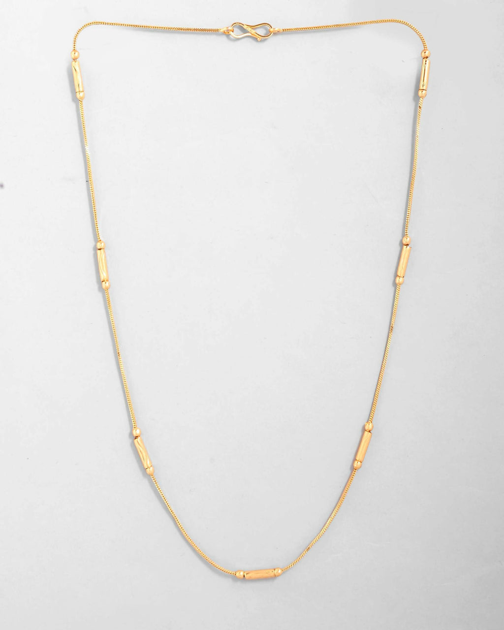 VOJ Gold-Polished Designer Chain With Gold Pipe
