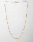 VOJ Gold-Polished Designer Chain With Gold Pipe