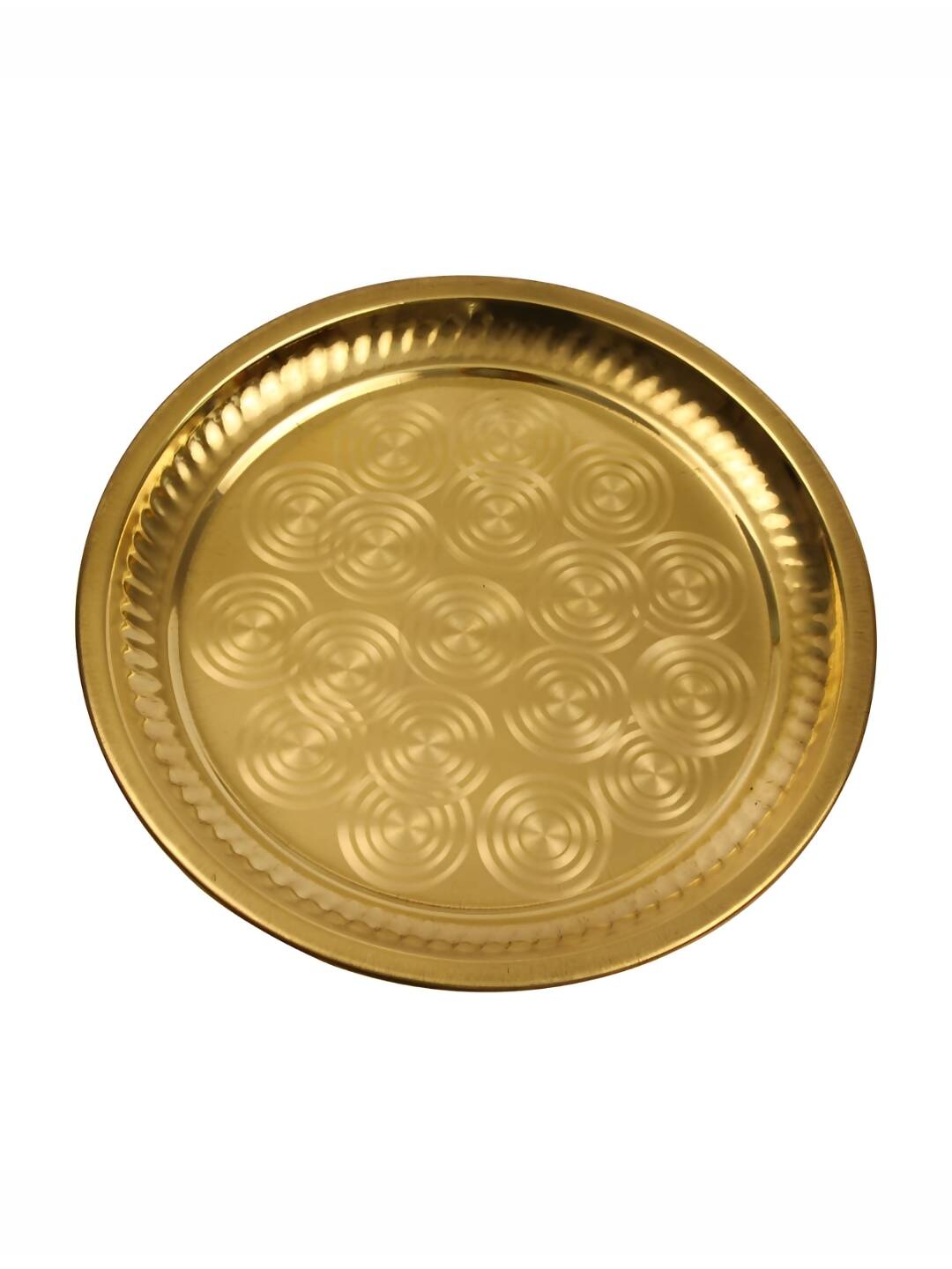 Spillbox Gold-Toned Brass Ring Thali Pooja Essential