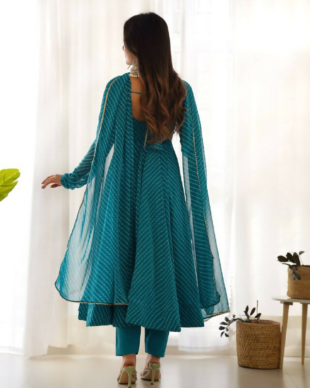 Lehenga Mart Designer Anarkali Suit With Kurta, Pant, Dupatta For Women-Rama - Distacart