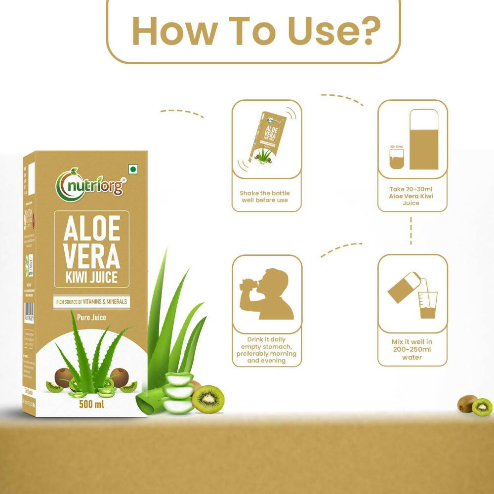 Nutriorg Aloevera Kiwi Juice - Distacart
