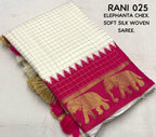 Rani Silk Zari Woven Saree with Unstitched Blouse - Hiral Fashion