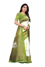 Vamika Green Printed Art Silk Saree