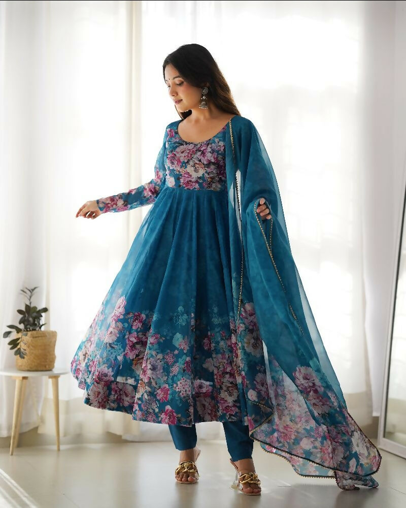 Joban Fashion Rama Kurta Set Organza Sequin Embroidery Work - Distacart