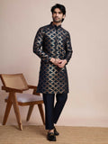 Vastranavya Traditional Festival Wear Pure Silk Thread & Sequence Embroidered Work Kurta
