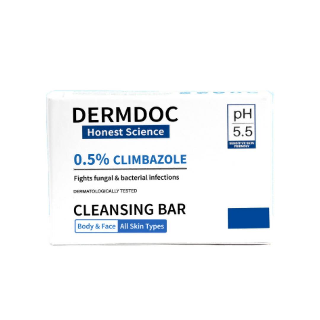 Dermdoc 0.5% Climbazole Cleansing Bar For Body & Face, For All Skin Types