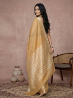 Shree Shyam Fashion Golden Cotton Saree - Distacart
