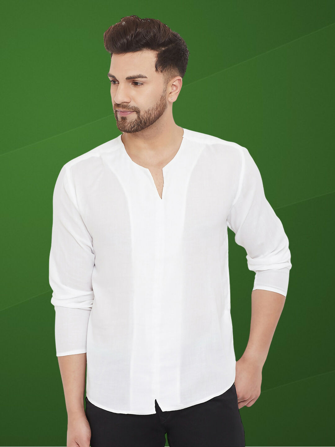 Even Apparels Men's Pure Cotton White Kurta