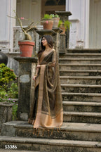 Coffee Kalyani Silk Woven Design Saree - Priyalaxmi