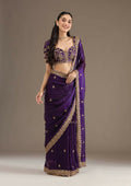 Joban Fashion Blue Frendy Satin Silk Party Wear Sarees - Distacart