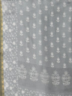 Myshka Women Grey Cotton Blend Printed Sleeveless Round Neck Kurta With Sharara & Dupatta Set