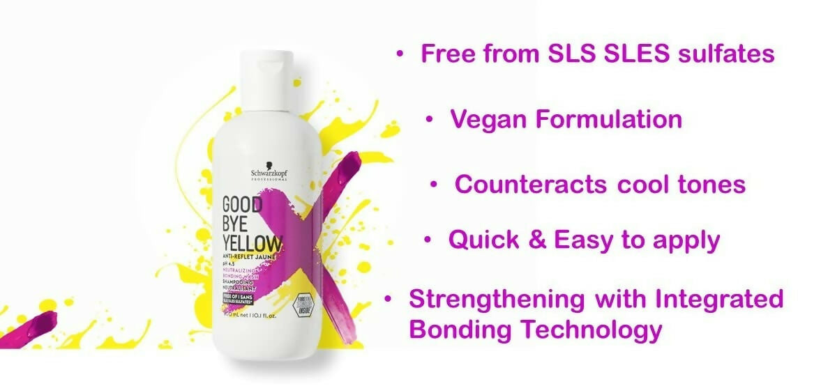 Schwarzkopf Professional Goodbye Yellow Neutralising & Anti-Yellow Sulfate Free Purple Shampoo