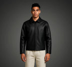 Fabmade Midnight Luxe Leather Jacket For Men