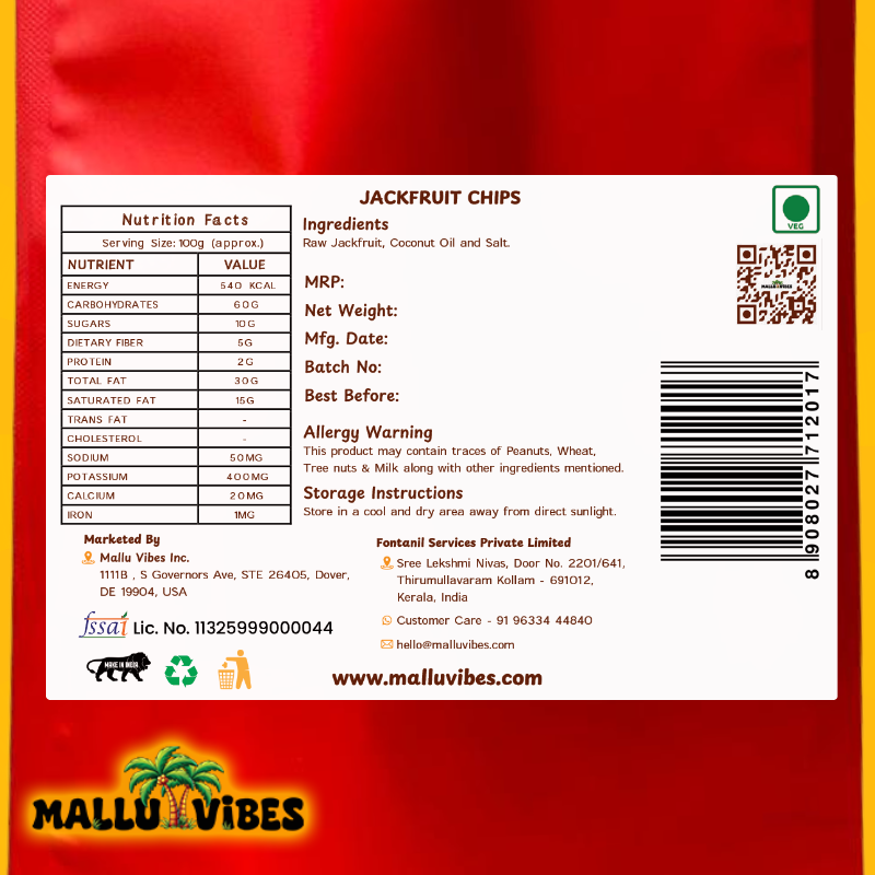 Mallu Vibes Jackfruit Chips - Distacart