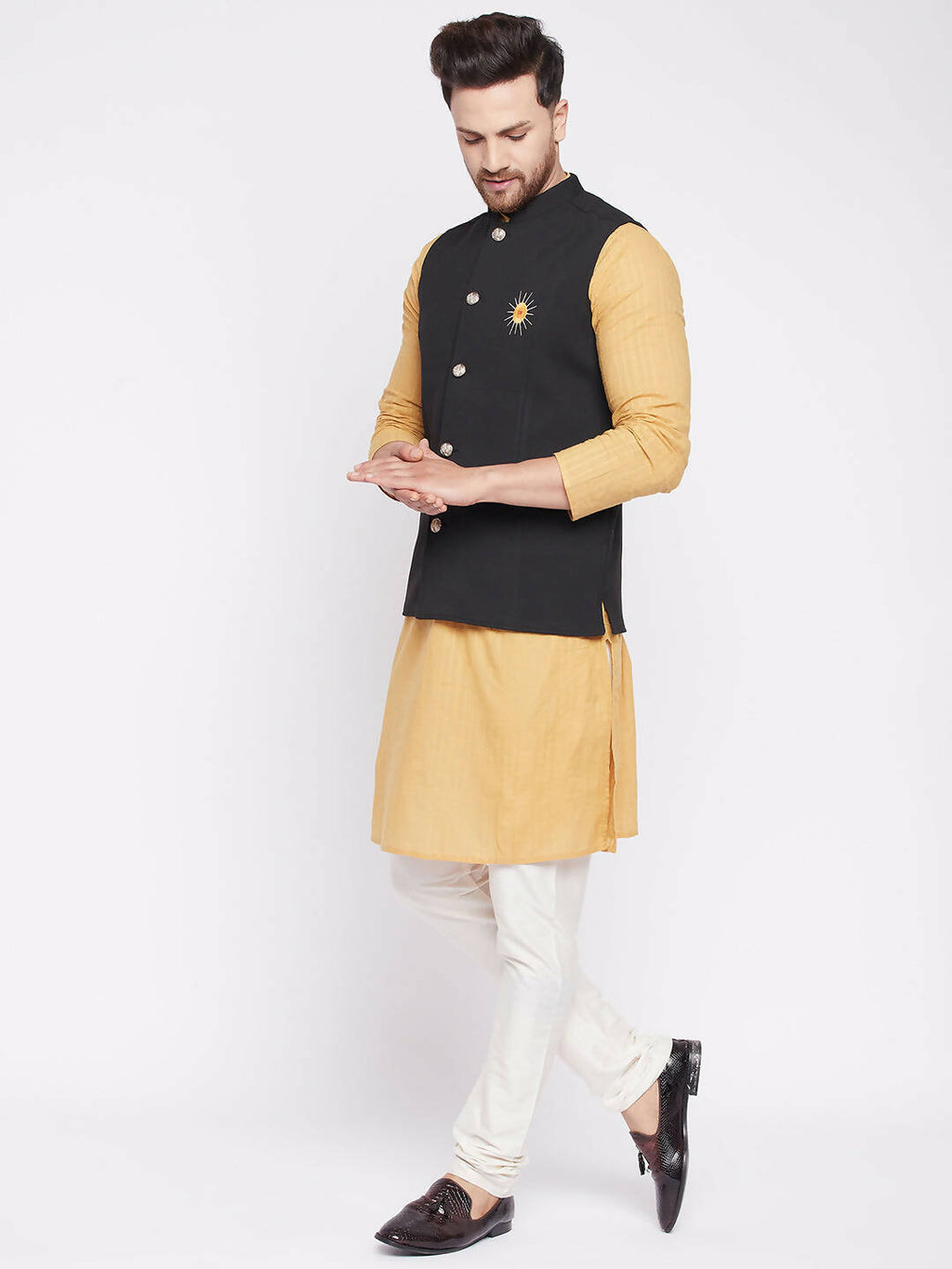 Even Apparels Men Black Nehru Jacket - Distacart