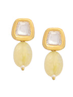 Ruby Raang Yellow Kundan Studs - Distacart