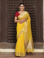 Shree Shyam Fashion Yellow Cotton Saree - Distacart