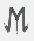 Manet Boys Solid Suspenders - Grey