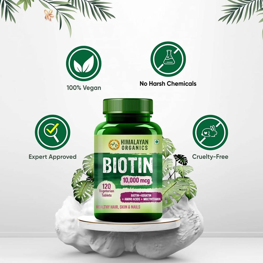 Himalayan Biotin 10000 Mcg with Keratin, Amino Acids & Multivitamin Tablets