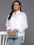 Ahalyaa Women's Traditional Wear Tunic - White