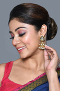 Joban Fashion Women Kundan Pearl Golden White Earrings - Distacart