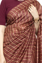 Mominos Fashion Maroon Color Bhagalpuri Saree