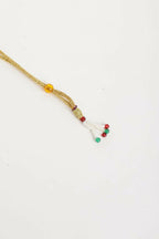 Nuyug 22K Gold Plated Radiant Rose Stone Kundan Necklace
