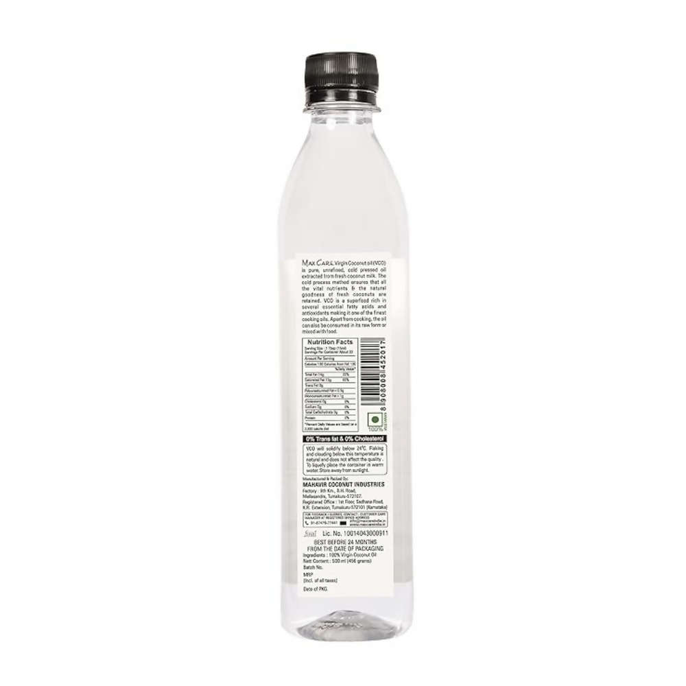 Max Care Virgin Coconut Oil (Cold Pressed) - Distacart