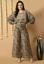 Joban Fashion D.Green Maslin Kurta Set
