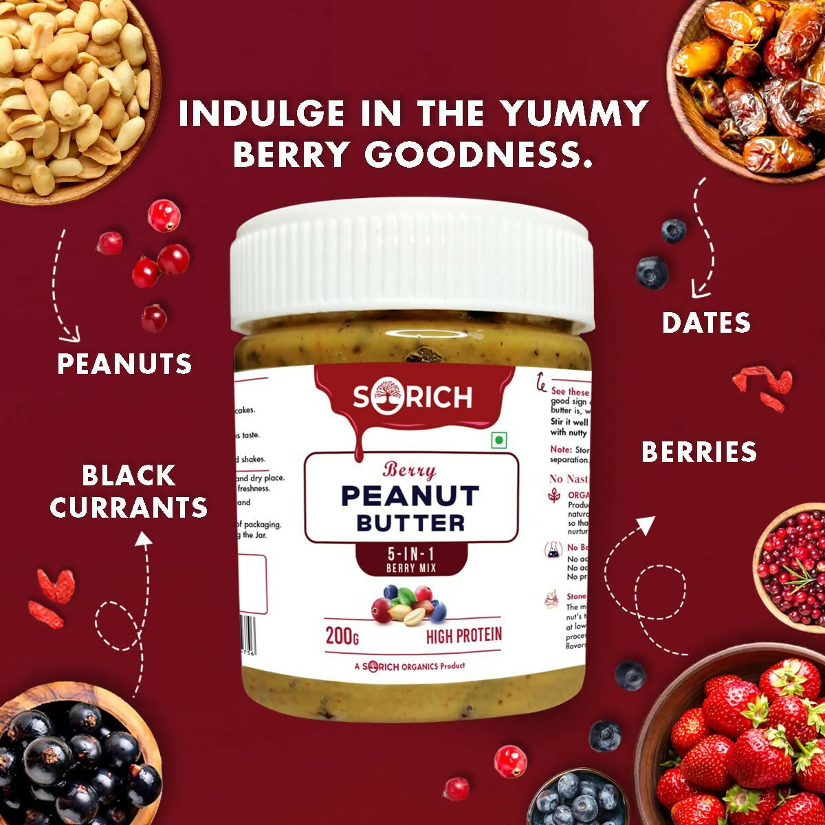 Sorich Organics All Natural Berry Creamy Peanut Buttery - Distacart